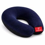 Trajectory Travel Neck Pillow for Travelling and Sleeping in Airplane Flight, Cab, Car, Train, Bus for Men and Women Blue (As seen on Shark Tank)