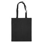 IMFAA Pack of 10 Premium Quality Long Lasting 100% Cotton Canvas Tote Reusable Shopping Bags Ideal for Printing and Embroidery (Black,Small 30x30x30)