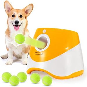 Interactive Dog Ball Thrower - Fun Interactive Ball Thrower for Energetic Pets, Durable ABS Build, Ideal for Indoor & Outdoor Play - Includes Balls & User Manual-Orange