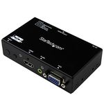 StarTech.com 2x1 VGA + HDMI to HDMI Switch/Selector Box - 1080p Multi Video Input Automatic Switcher - 2 Computers in 1 Monitor Out (VS221VGA2HD)