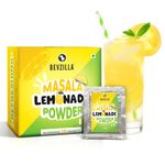 Bevzilla Masala Lemonade Infused with Vitamin C | Handcrafted Instant Drink Premix | Refreshing Lemon Summer Drink | Makes Upto 50 Glasses|25*10 Sachets | Easy to Carry