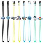 Kids Glasses Strap Adjustable Planet Space Anti-slip Eyeglass Straps Adjuster Stretchy Sunglass Straps String for Kids (8pcs) Eyewear Retainer Glasses Chain Glasses Lanyard for Boys Girls, Multicolor,