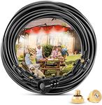 Misters for Outside Patio, 50 FT Misting System for Cooling Outdoor, Mister System for Outside Patio Producing Water Mist in Backyard, Trampoline, Porch, Deck, Umbrella, Garden