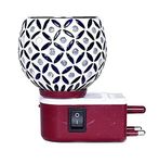 CARTBURG Ceramic Kapoor Dani - Multipurpose Electric camphor diffuser Incense Burner Kapoor Dani With Safety Features, Aroma Oil Burner Aroma Diffuser For Loban, Agarbatti in Home, Office (Kapoordani with Night Lamp)