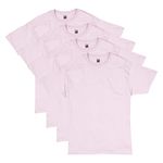 Hanes Men's ComfortSoft T-Shirt (Pack of 4),Pale Pink,2XL