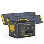 VTOMAN Jump 1500X Portable Power Station with 2*220W Solar Panel - 1500W/848Wh LiFePO4 Battery Solar Generator with 1500W Constant-Power, PD 100W Type-C, Capacity Expandable for Camping, Home Backup