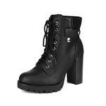 Dream Pairs Women's SCANDL Black High Heel Ankle Bootie Size 7 UK