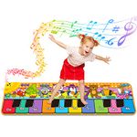 Kids Panda Musical Piano Mats with 25 Music Sounds, Touch Play Mats Floor Keyboard Mat Carpet Animal Blanket Touch Playmat Early Education Toys for 1 2 3 4 5 6+ Years Old Girls Boys Toddlers