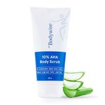 Be Bodywise 10% Lactic AHA Exfoliating Body Scrub For Tan Removal & Soft-Smooth Skin | For Women | De-Tan Bathing Scrub with Centella Water & Aloe Vera, Removes Dirt & Dead Skin from Neck, Knees, Elbows & Arms