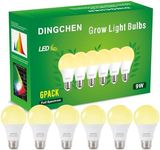 DingChen Grow Light Bulbs, A19 Full Spectrum Light Bulb, 9W Plant Grow Lights Bulbs (100W Equivalent), E26 Base, for Indoor Plants, Herbs, Flowers, Vegetables, 6 Pack
