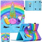 Universal Case for 7.5-8.5 inch Tablet, Artyond PU Leather Card Slot Stand Cover for iPad Mini1/2/3/4,Fire HD 8,Galaxy Tab E/Tab A 8.0 & Other 7.5-8.5 inch Andriod,iOS Tablet (Color Unicorn)