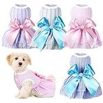 4 Pieces Dog Dresses for Small Medi