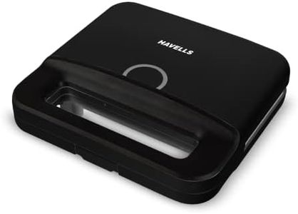 Havells Perfect Fill Plus 800W Toaster Griller Sandwich Maker | 2 Slice| Food Grade Non-Stick Grill Plates | Easy Clean | Power Indicators | 2 year Manufacturer Warranty | Black