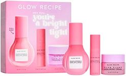 Glow Recipe Hey You, You're a Bright Light Kit - Guava Vitamin C Dark Spot Serum (30ml) Guava Vitamin C Bright-Eye Gel Cream (5ml) + Plum Plump Hyaluronic Cream (15ml) to Fade Spots & Plump Skin