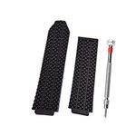 AnSettle 24mm Silicone Watch Strap with Replacement Tool for Hublot Big Bang (Black)