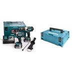 Makita DLX2145TJ 18V Li-ion LXT 2 Piece Combo Kit comprising DHP458Z and DTD152Z complete with 2 x 5.0 Ah Li-ion Batteries and Charger supplied in a Makpac Case & 821550-0 Type 2 Makpac Connector Case