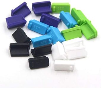 20 Pcs 5Colors Silicone USB Type A,USB Port Standard-A Female Anti Dust Cover Plugs Protector Stopper Cap for Desktop PC Laptops (Black,White,Purple,Green,Blue)