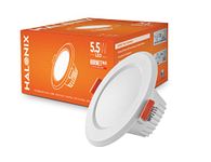 Halonix Kornet 5.5-Watt Concealed downlighter | Junction Box Downlighter | Cut Out- 3 inch | Surge Protection - Upto 4 KV (Pack of 1, White), Polycarbonate