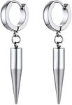 Stainless Steel Spike Drop Earrings