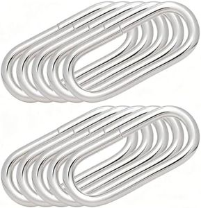 BIKICOCO 2'' Metal Oval Ring Buckle Loops Non Welded for Leather Purse Bags Handbag Straps, Silver - Pack of 10