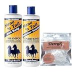 Mane 'n Tail Shampoo & Conditioner 12oz Duo Set with DerryK Processing Caps