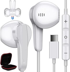 USB C Headphones for Google Pixel 9 Pro XL Fold 8a 8 7 6 A, Type C Earphone Noise Isolating Wired Earbuds with Mic HiFi Stereo Cord Ear Bud for Galaxy S24 Ultra S23 FE S22 A35 S9 iPhone 16 15 Pro Max