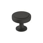 Amerock | Cabinet Knob | Matte Black | 1-1/2 inch (38 mm) Diameter | Exceed | 1 Pack | Drawer Knob | Cabinet Hardware