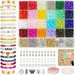 Paodey 6mm Glass Beads for Bracelet