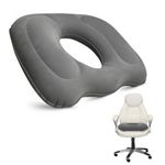 Nivofu Portable Butt Hemorrhoid Pillow,Anti-Decubitus Pad-Breathable Seat Cushion,Donut Cushion for Relief of Haemorrhoids,Inflatable Donut Ring Cushion,for Pressure Sores,Wheel Chair (Grey)
