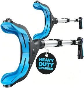 KEKOY Pro 44-inch Reacher Grabber Pickup Tool 2 Pack, Foldable Grabbers for Seniors Heavy Duty Pick Up Trash Stick with Anti-Slip 360° Rotating Jaw, 4" Wide Extended Weed Gripper Claw with Magnet