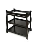 Sleigh Style Open Shelf Baby Changing Table with Pad