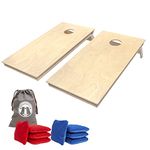 GoSports Tournament Edition Regulation Cornhole Game Set - 4 ft x 2 ft Wood Boards with 8 Dual Side (Slide and Stop) Bean Bags