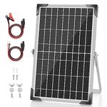 Voltset 10W 12V Solar Panel Kit, Monocrystalline Solar Battery Trickle Charger Maintainer + Built-in MPPT Charge Controller + Adjustable Mount Bracket for Car, RV, Boat, Motorcycle, Gate Opener