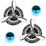 eing Car Air Freshener,Turbo Spinning Car Vent Clip Fragrance Diffuser,Essential oil Air freshener with Bling Diamonds,Stylish Propeller Shape Car Decor (2-Pack,Black)