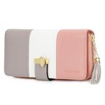 Pomelo Best Womens Wallet RFID Blocking Large Capacity Long Purse with Multiple Card Slots Zipper Phone Coin Pocket