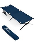 Sportneer Camping Cots for Adults, Portable Folding Bed Lightweight Tent Folding Cot for Sleeping with Upgrade Roatate Lock, Foldable Bed with Carry Bag for Camping Outdoor Travel Hiking Picnic, Blue