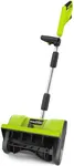 SnapFresh 20V Snow Shovel Cordless,12” Electric Snow Thrower kit,Without Battery and Charger(Green)