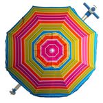 Pincho Large Beach Umbrella 200 cm Wind-proof up to 35 km/h, Aluminium, 8 + 8 Fibreglass Ribs, Weight 1.6 kg, Colour 4, 200cm, Modern