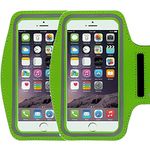 Universal Sports Armband Casehigh Shop Easy Fitting Sports Running Armband with Build in Screen Protect Case Cover Scratch-Resistant Material Slim Light-Weight (Armband Green 2 Pack)