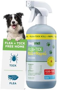 BugMD Pet Safe Flea Spray for Cats & Home | Natural Indoor Flea Killer & Tick Prevention | Plant-Based Flea Treatment for Carpet, Furniture & Cat Trees with Essential Oils