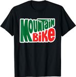 Mountain Bike Dew Style Graphic Outdoor Theme T-Shirt (Black,M)