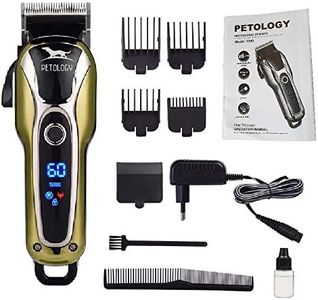 PETOLOGY Unisex Pets Automatic Rechargeable Professional Pet Hair Trimmer With Lcd Display And Turbo Mode For Dog And Cat (Green And Black)