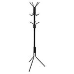 Amazon Basics Metal Coat and Clothes Stand Rack, Black, 48.1L x 48.1W x 175.5H cm