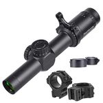 WestHunter Optics HD-S 1.2-6x24 Compact Riflescope, 30mm Tube Mil-Dot Reticle Second Focal Plane Turret Reset Lock Tactical Shooting Scope | Dovetail Shooting Kit B