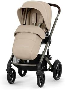 CYBEX Gold TALOS S LUX Kinderwagen, Ab Geburt bis 22 kg (ca. 4 Jahre), Mit Offroad-Federung, verstellbarem Griff und ergonomischer Liegeposition, Almond Beige