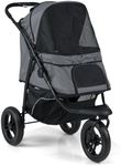 COSTWAY Dog Stroller, 3 Wheels Fold
