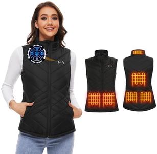 CANBORY Womens Heated Vest, 5IN1 Smart Controller Electric Heating Jacket Coat Vests, Gifts for Women