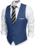 COOFANDY Men's Formal Suit Vest Slim Fit Wedding Party Dress Waistcoat