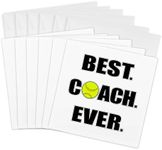 3dRose Softball Best Coach Ever - Greeting Cards, 6 x 6, Set of 6 (gc_210629_1)