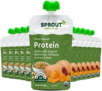 Sprout Organic Baby Food Pouches Stage 3 Plant Powered Protein, Butternut Chickpea Quinoa and Dates, 4 Ounce Pouches (Pack of 12)